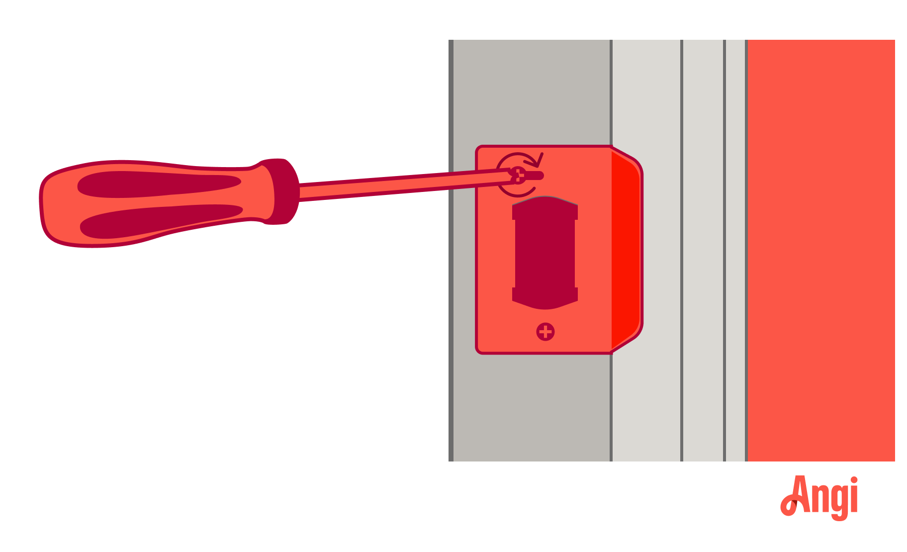 How to fix a door that sticks step 1; tighten the strike plate