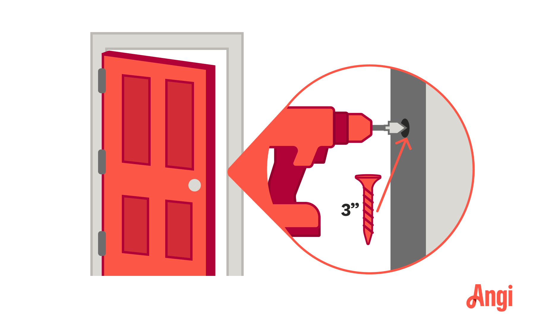 How to fix a door that sticks step 4; draw in the door jamb