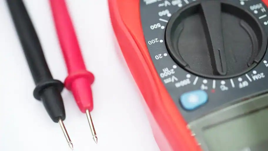 Close up of a multimeter