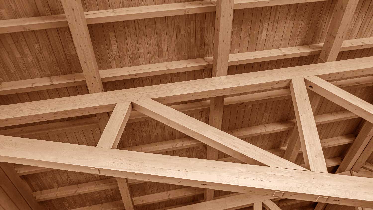 A howe roof truss