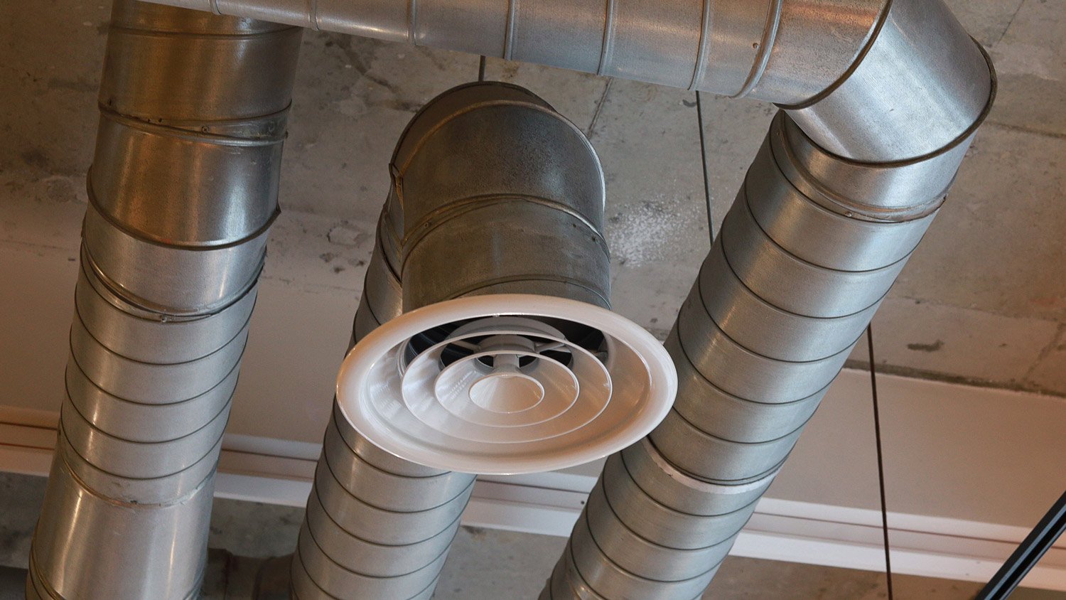 Silver around hvac pipes