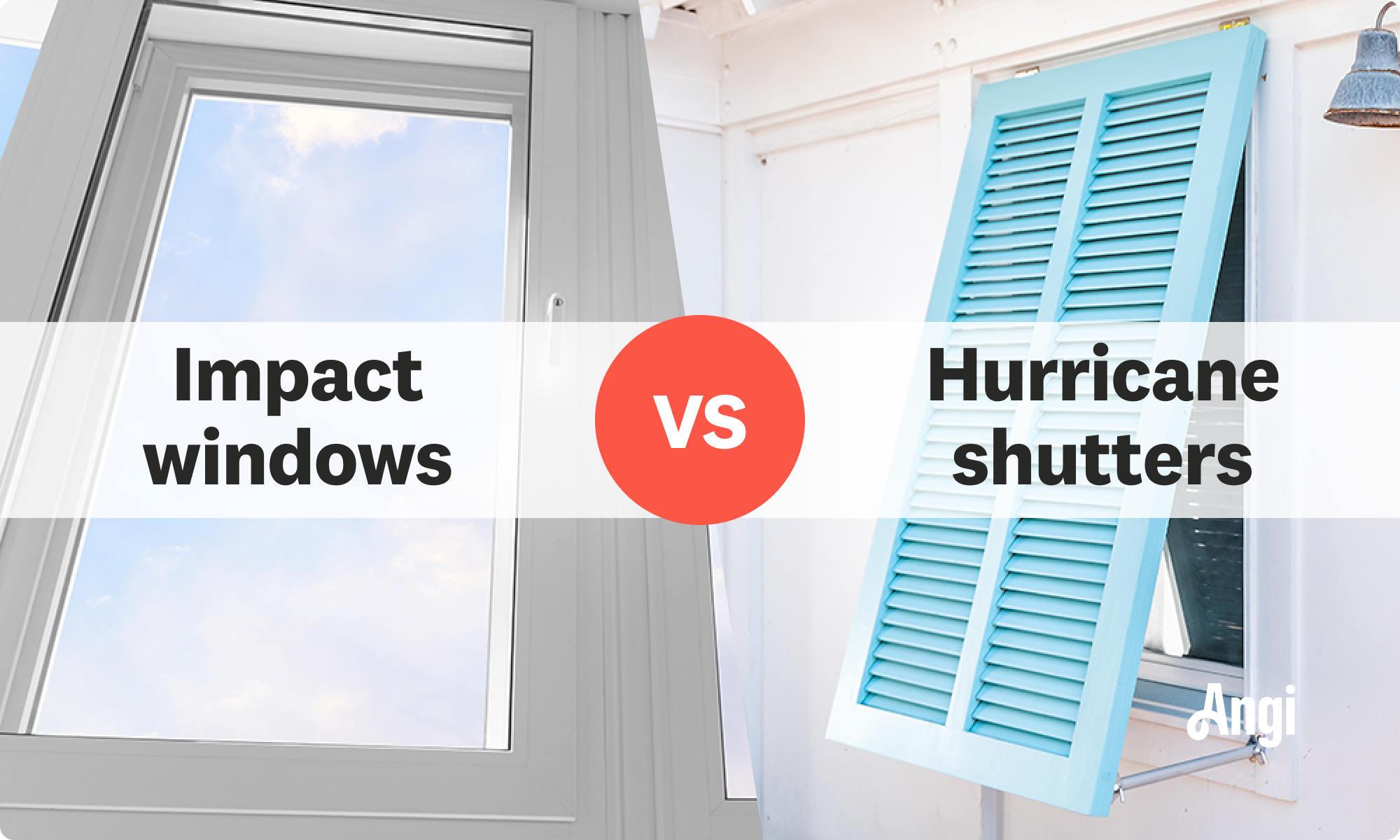 Impact windows versus hurricane shutters compared visually