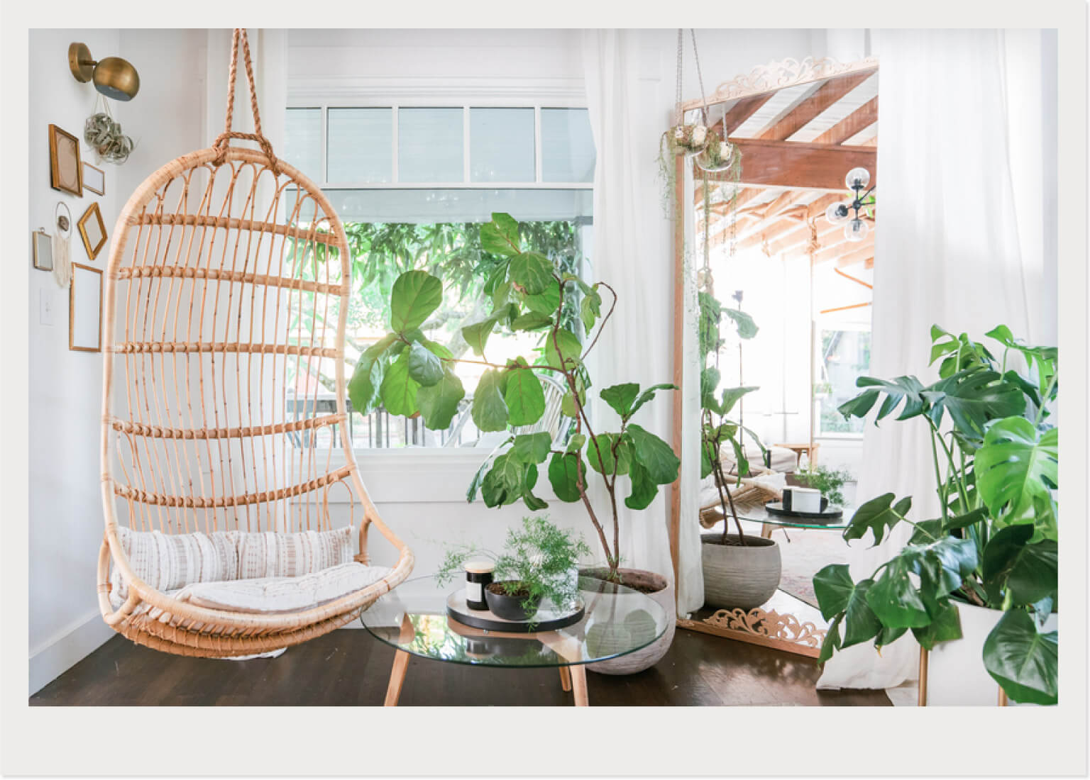 indoor swing in sunroom