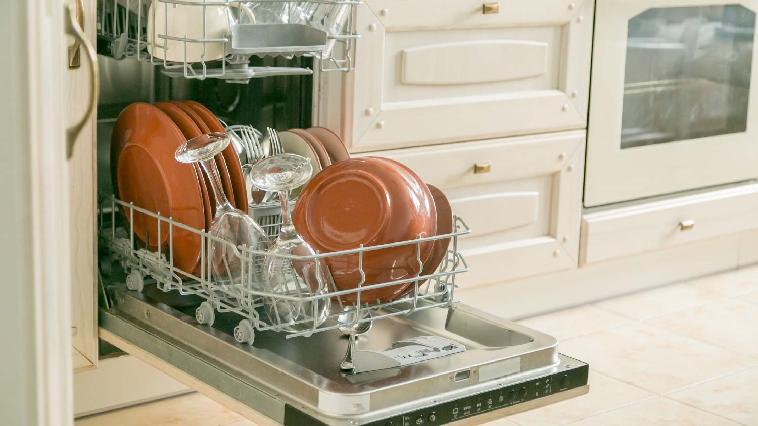 An integrated dishwasher