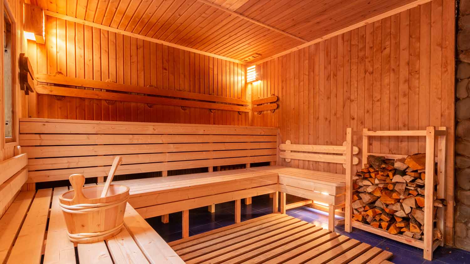 interior empty sauna