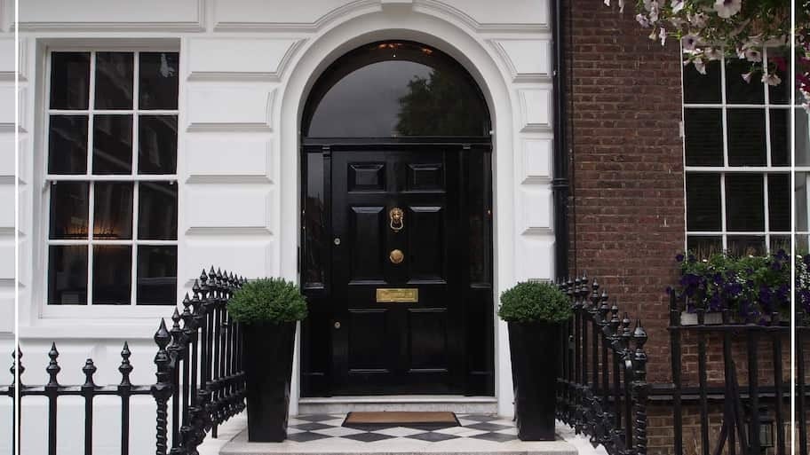 jet black color front door