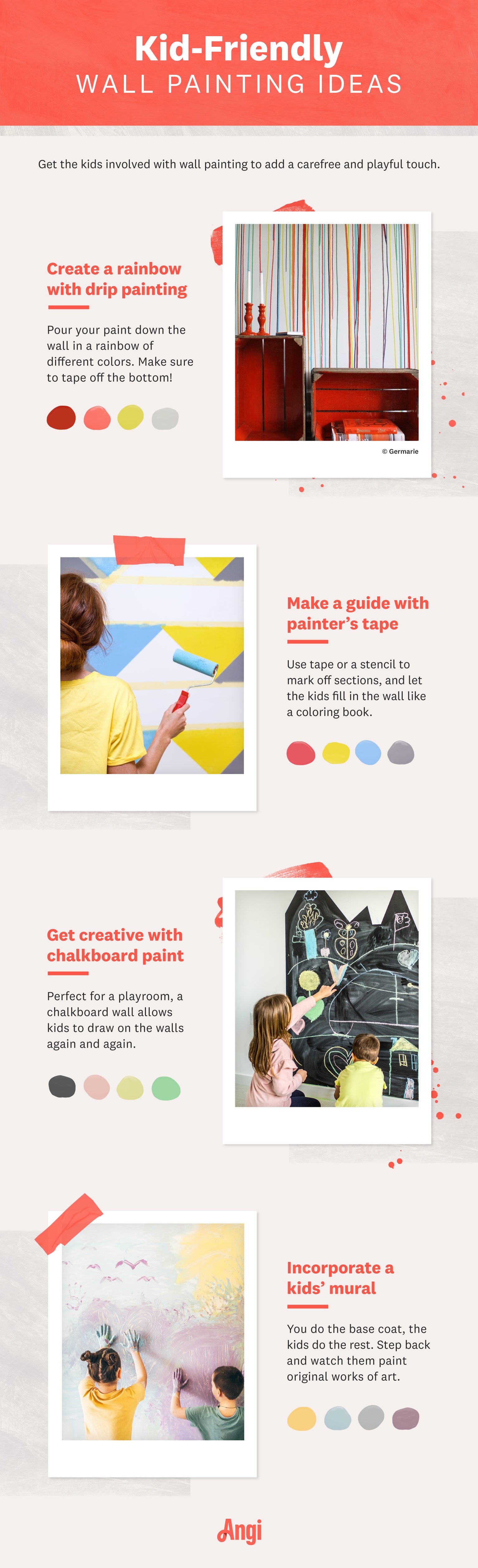 kid friendly wall painting ideas infographic 