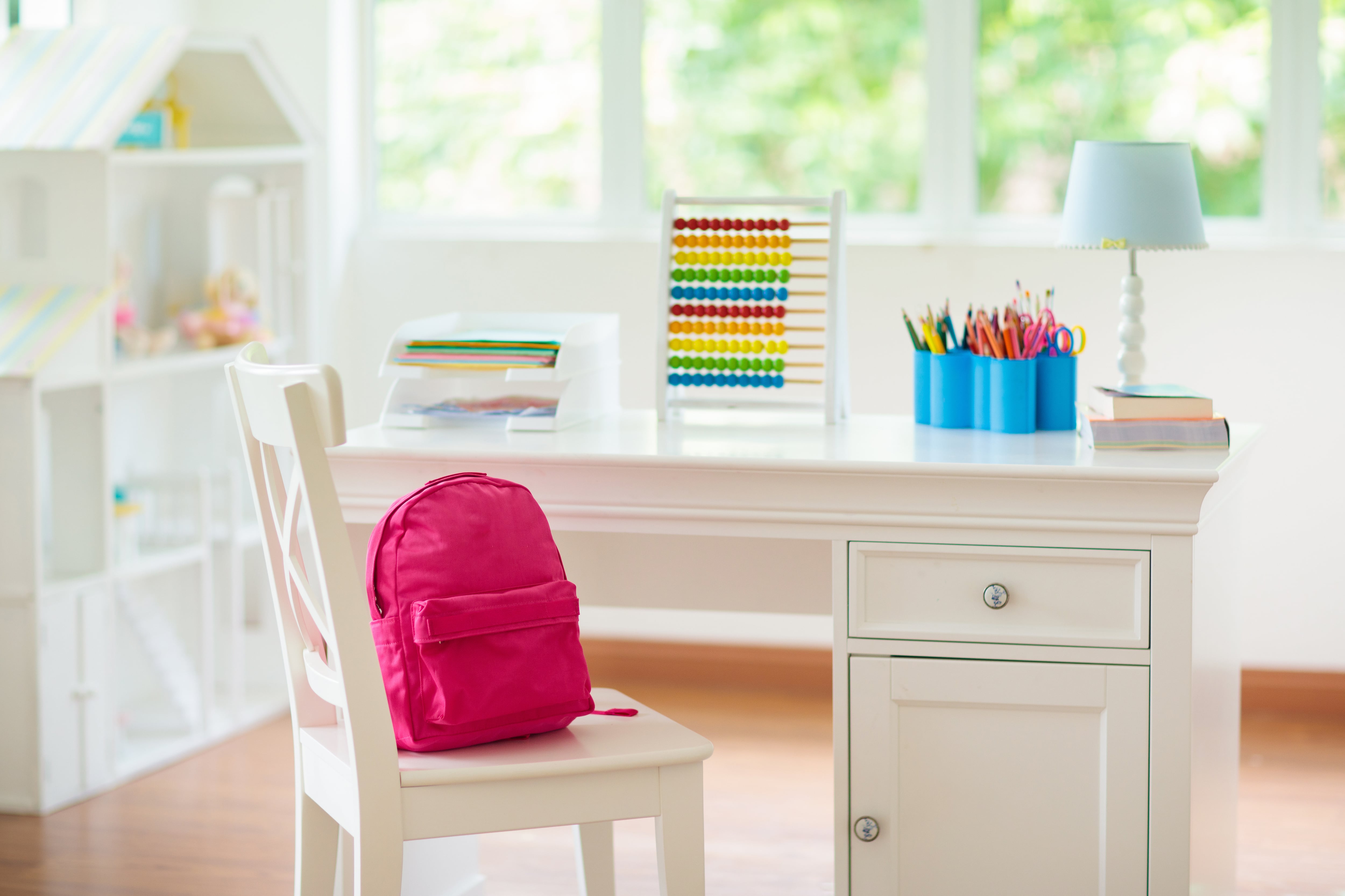 Study desk in child’s room 