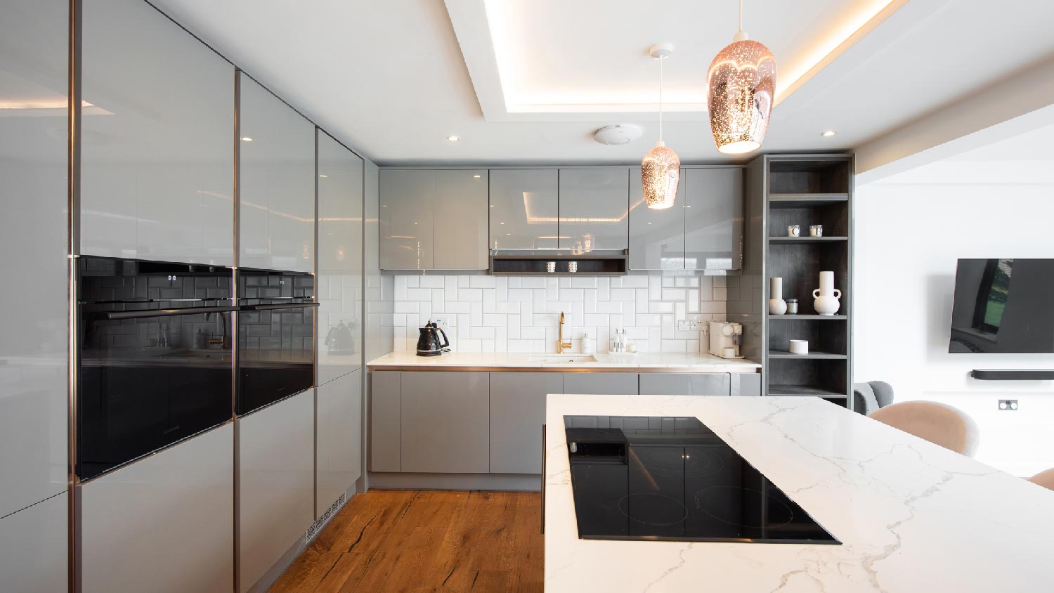 A kitchen with a Dekton countertop