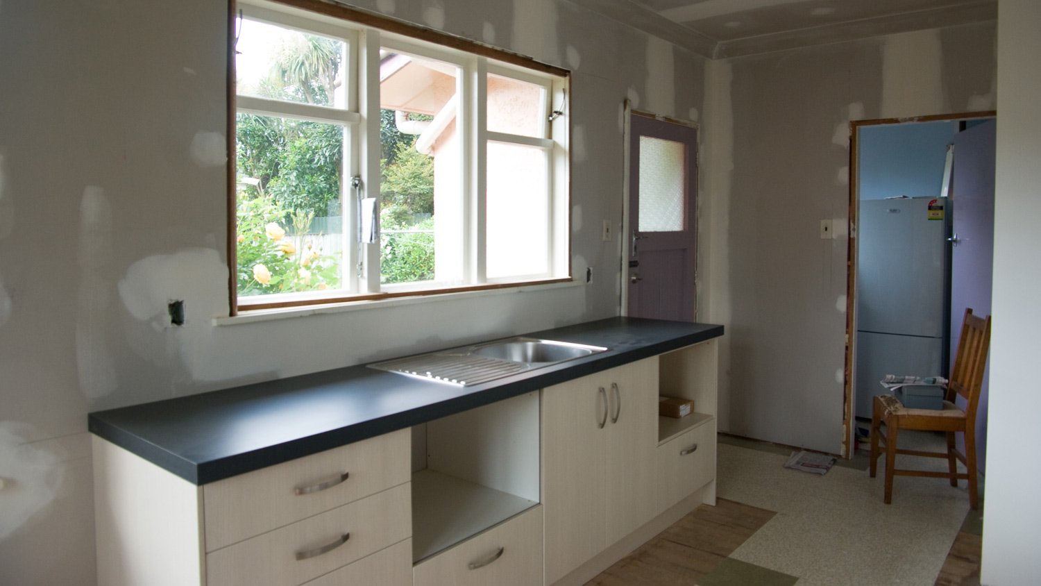 Kitchen in the process of being renovated