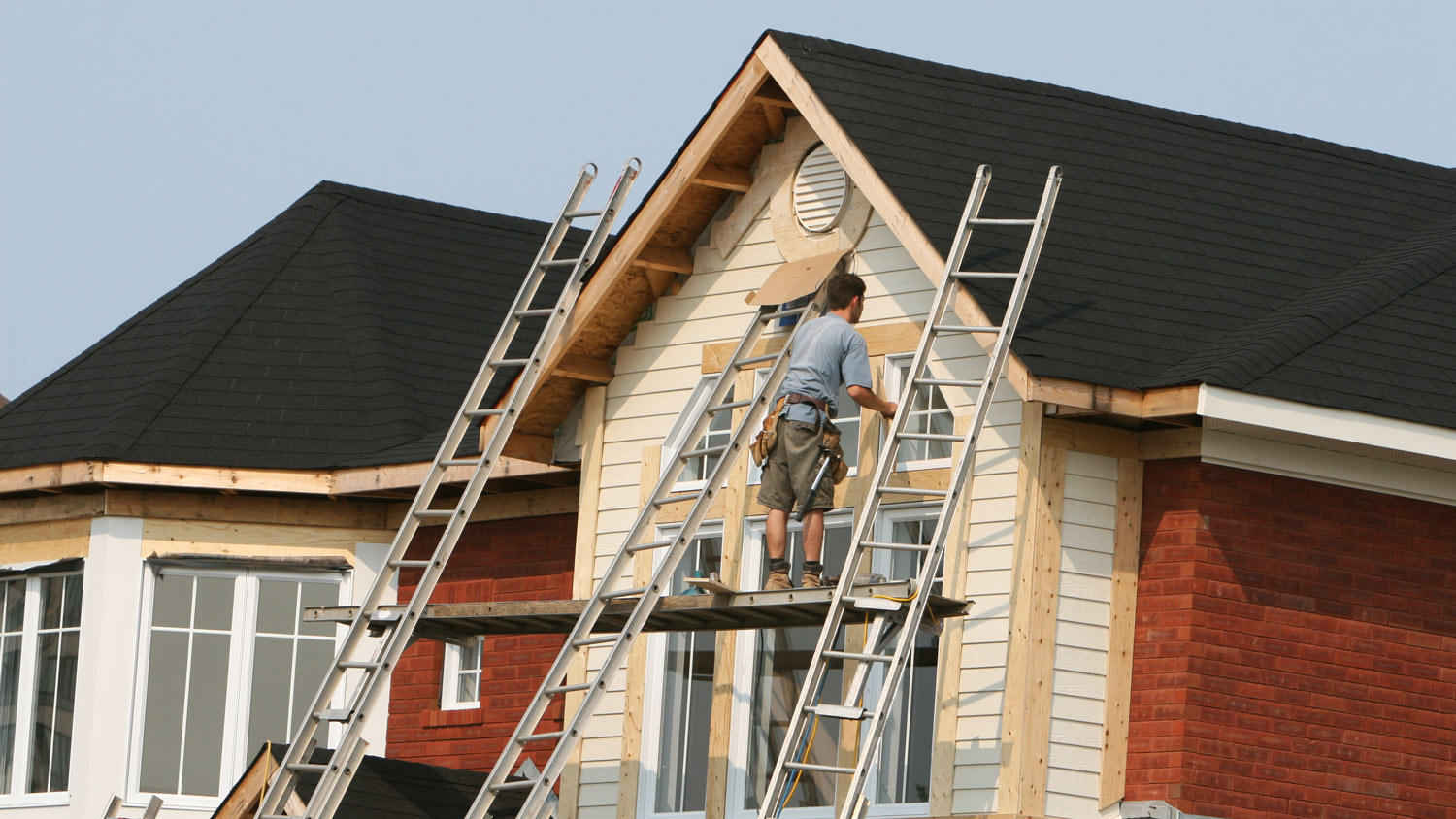 Exterior of house construction