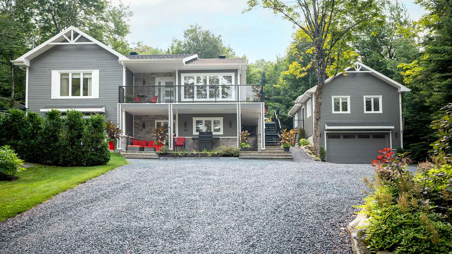 Gravel driveway installed at a large country house