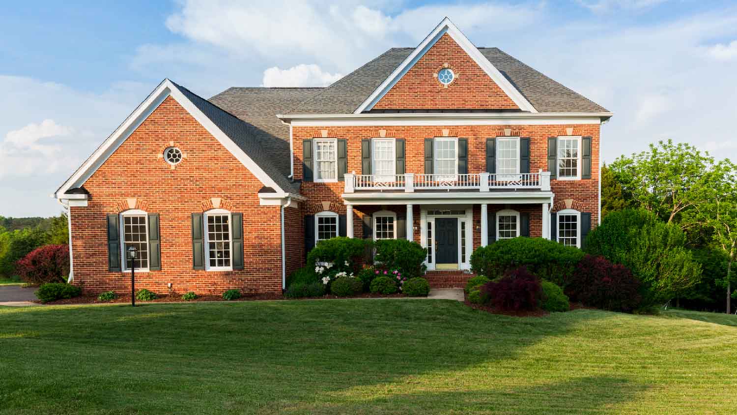 A large family house with a big yard