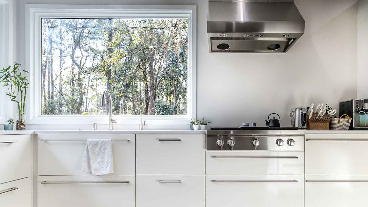 Large picture window in the kitchen