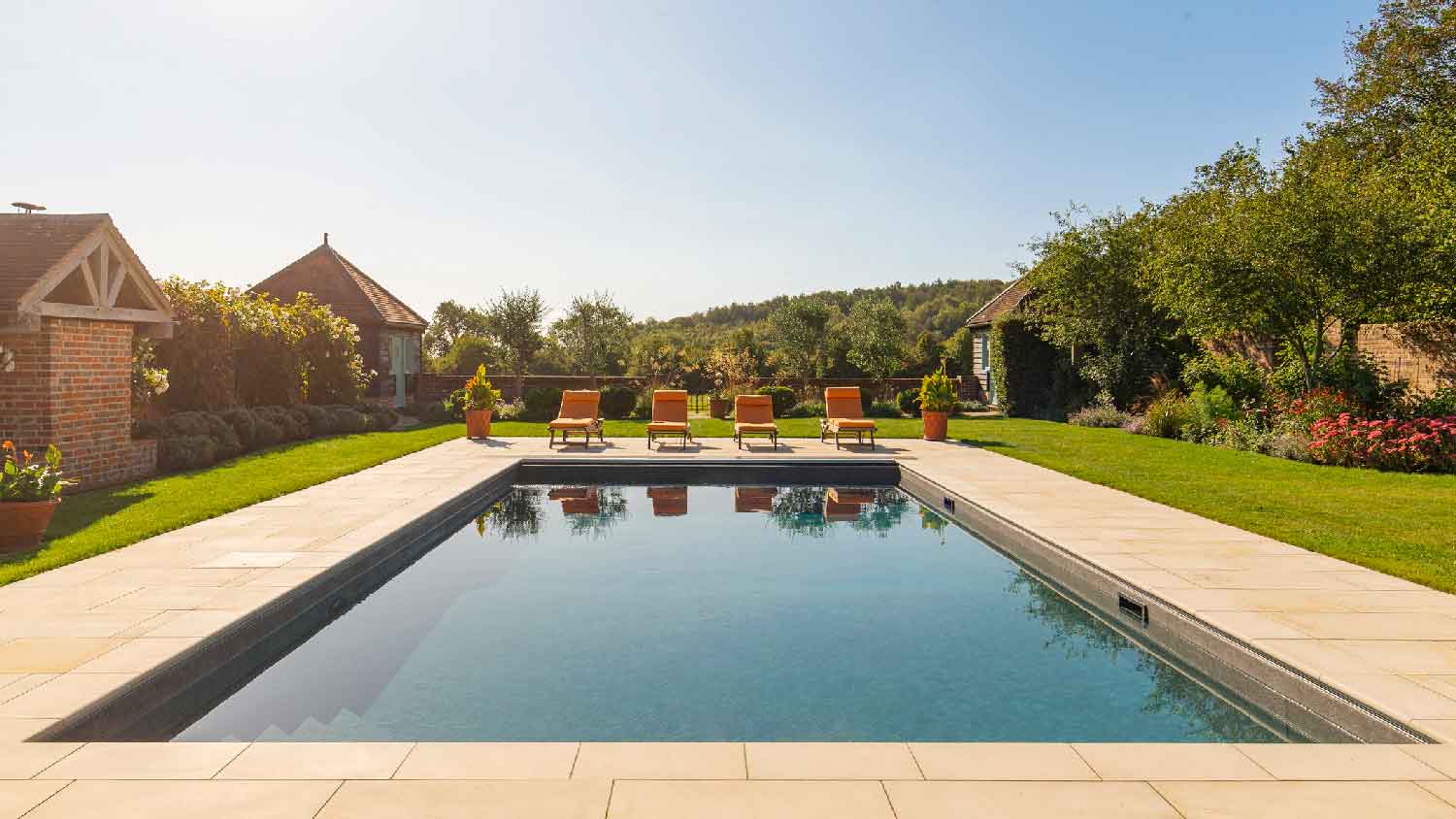 A large swimming pool