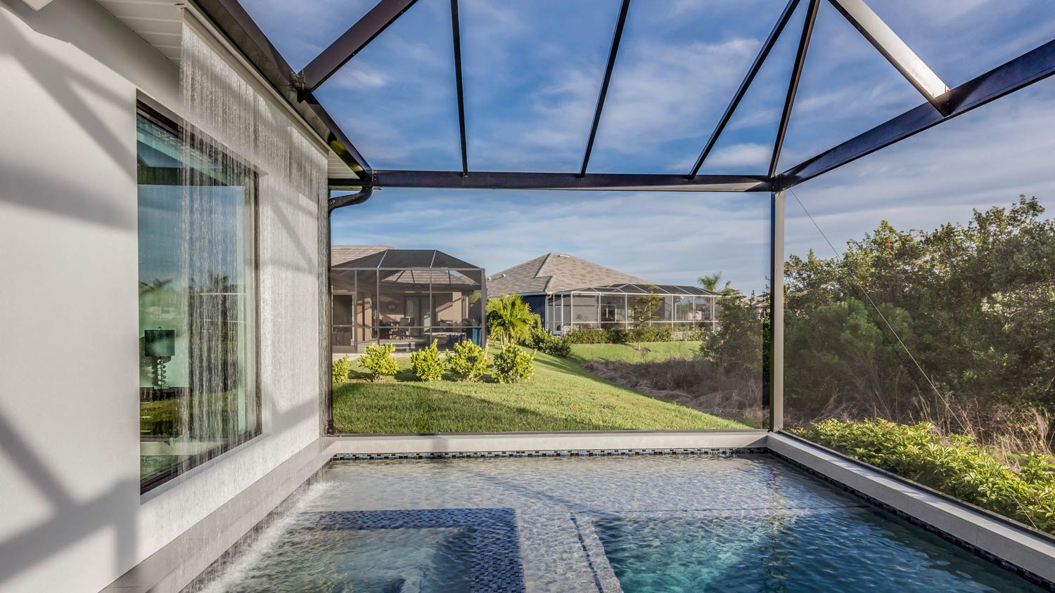 Enclosed pool area in Florida