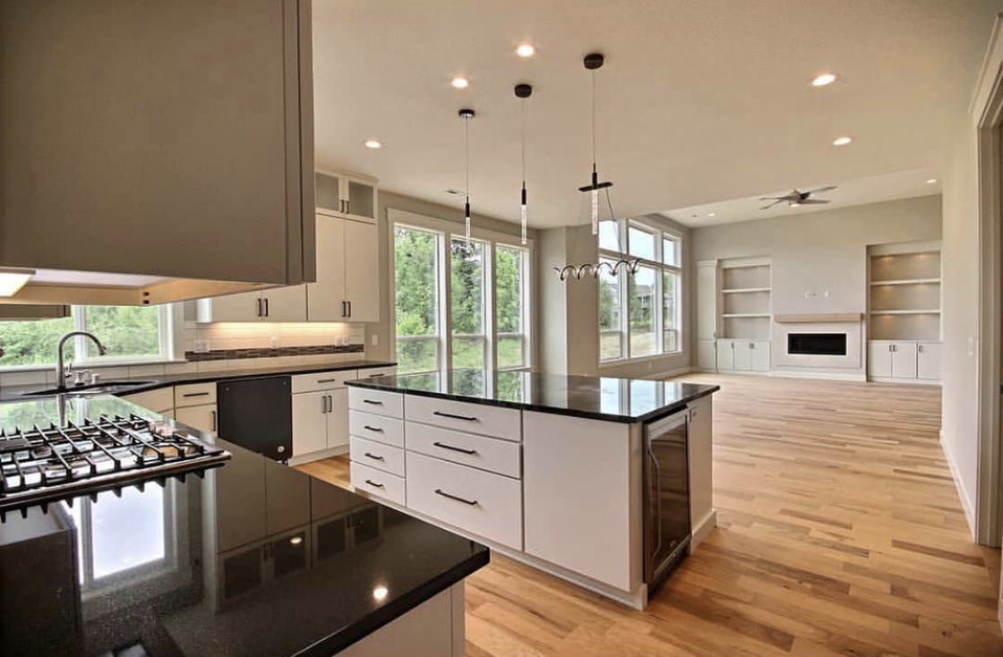 Hardwood floor in kitchen 