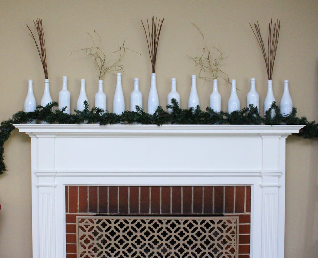 winter mantel decorations