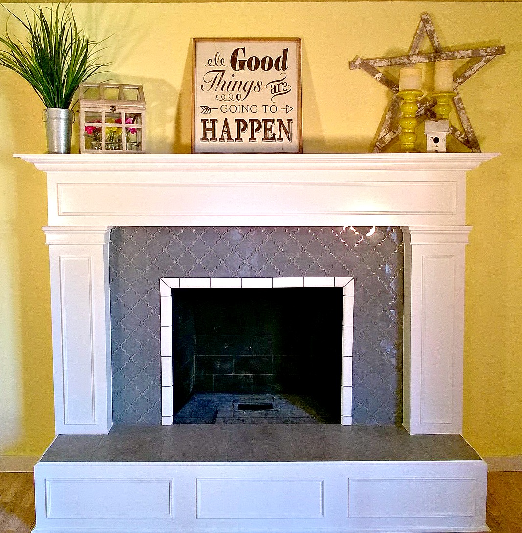 before and after fireplace makeover