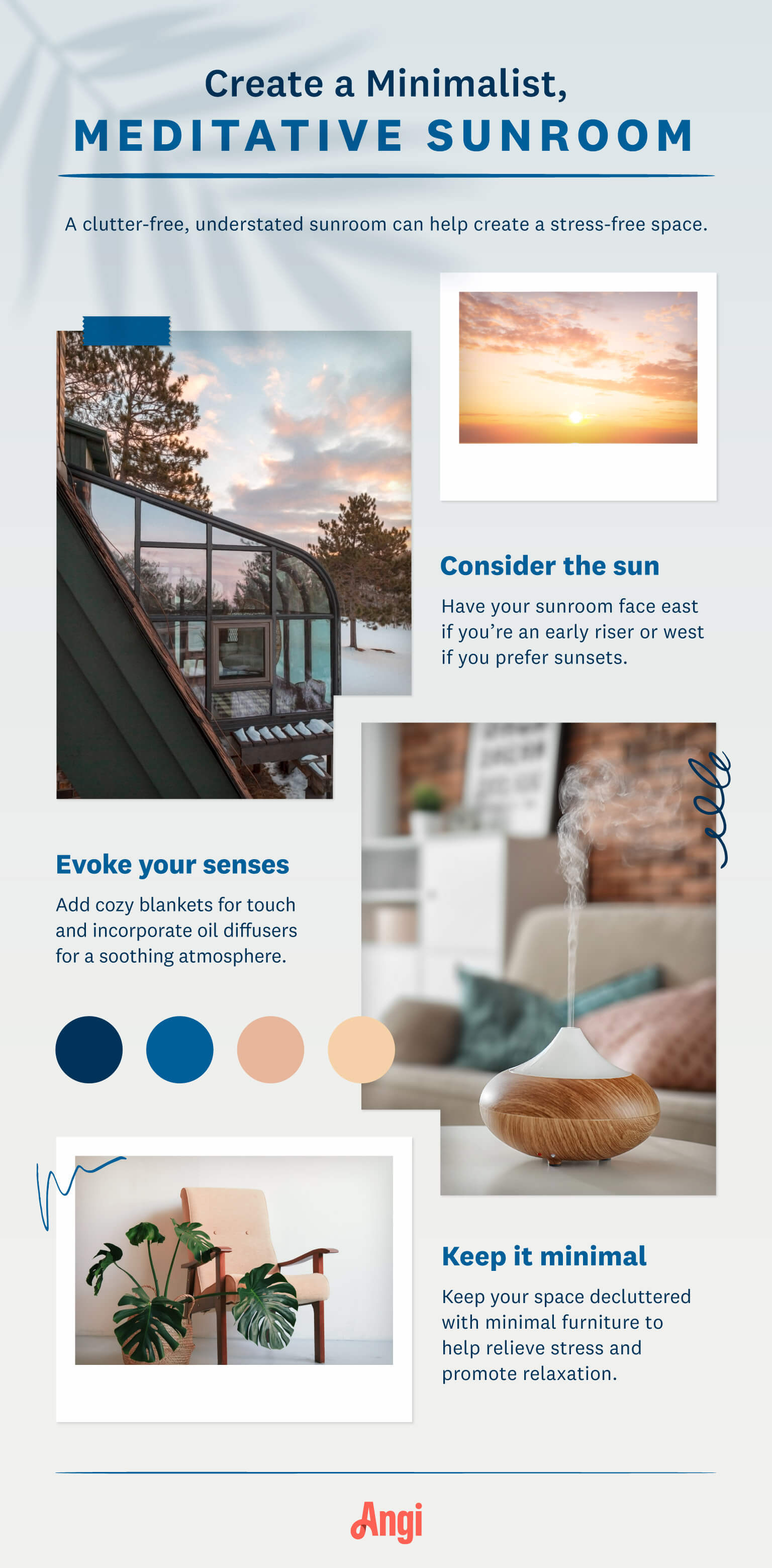 meditative sunroom ideas infographic