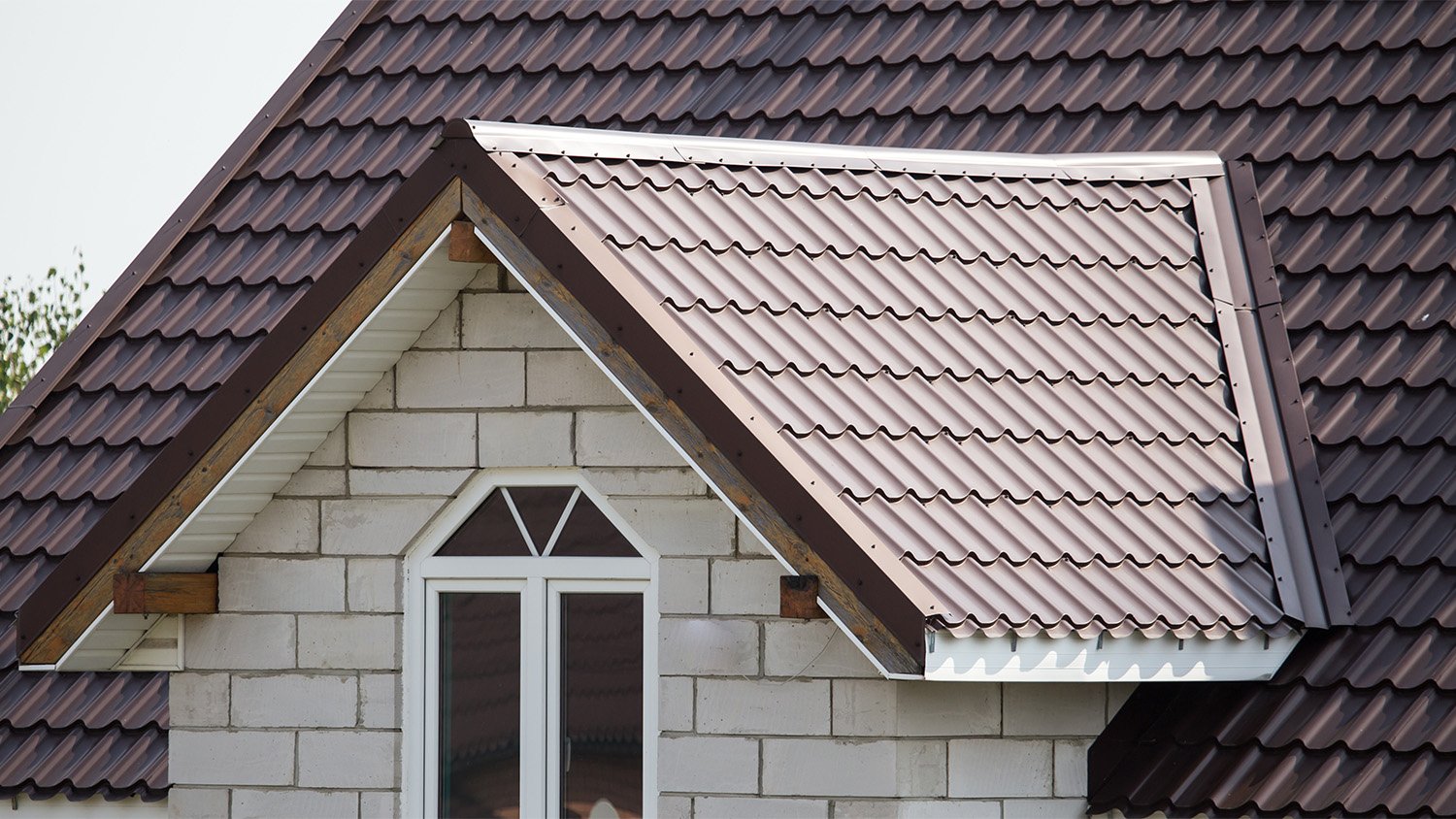 metal roof of house