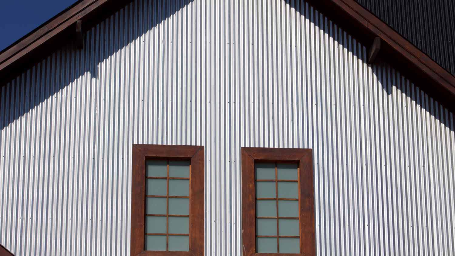 metal vertical siding home