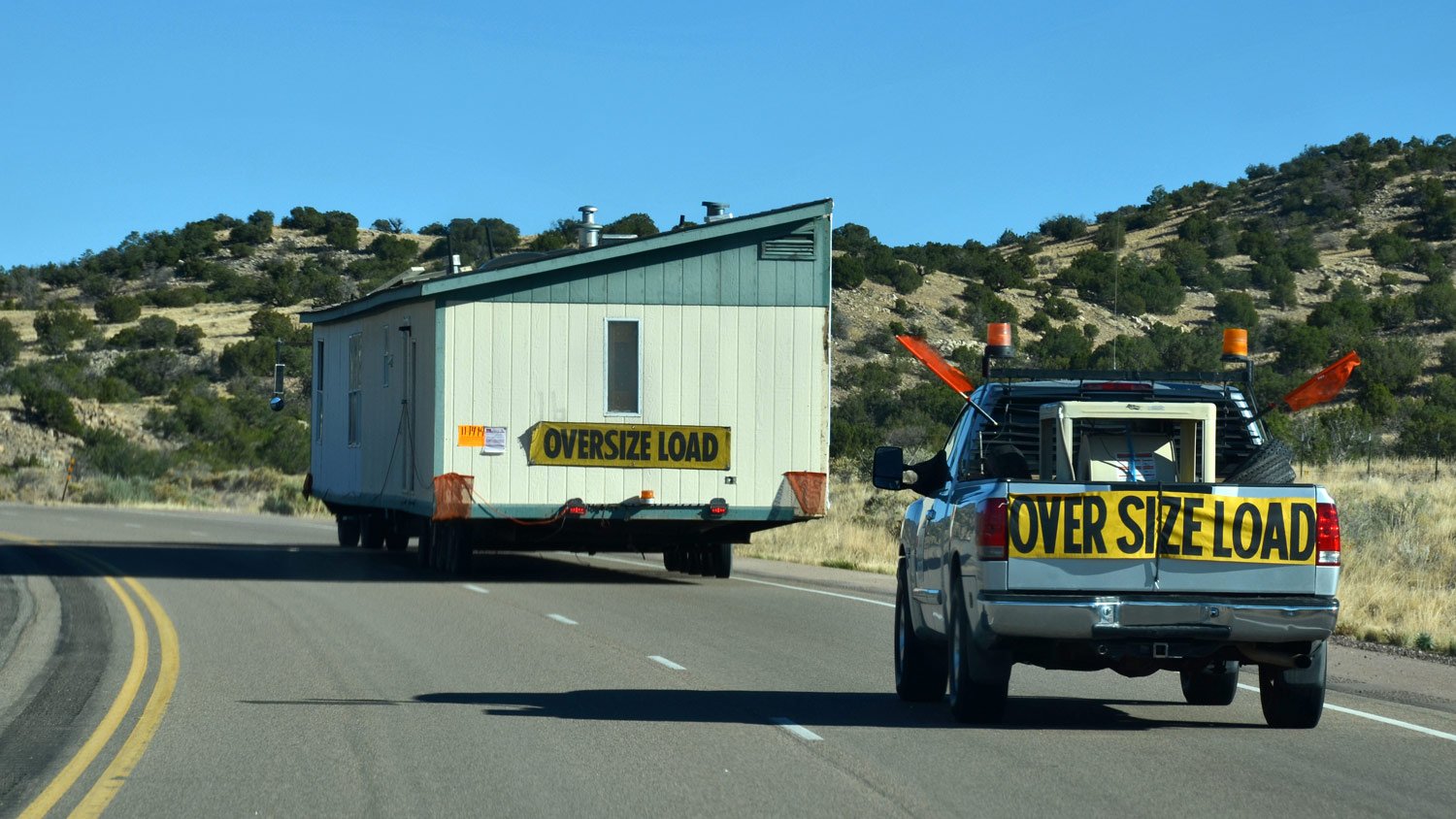 Oversize Load. House moving by truck