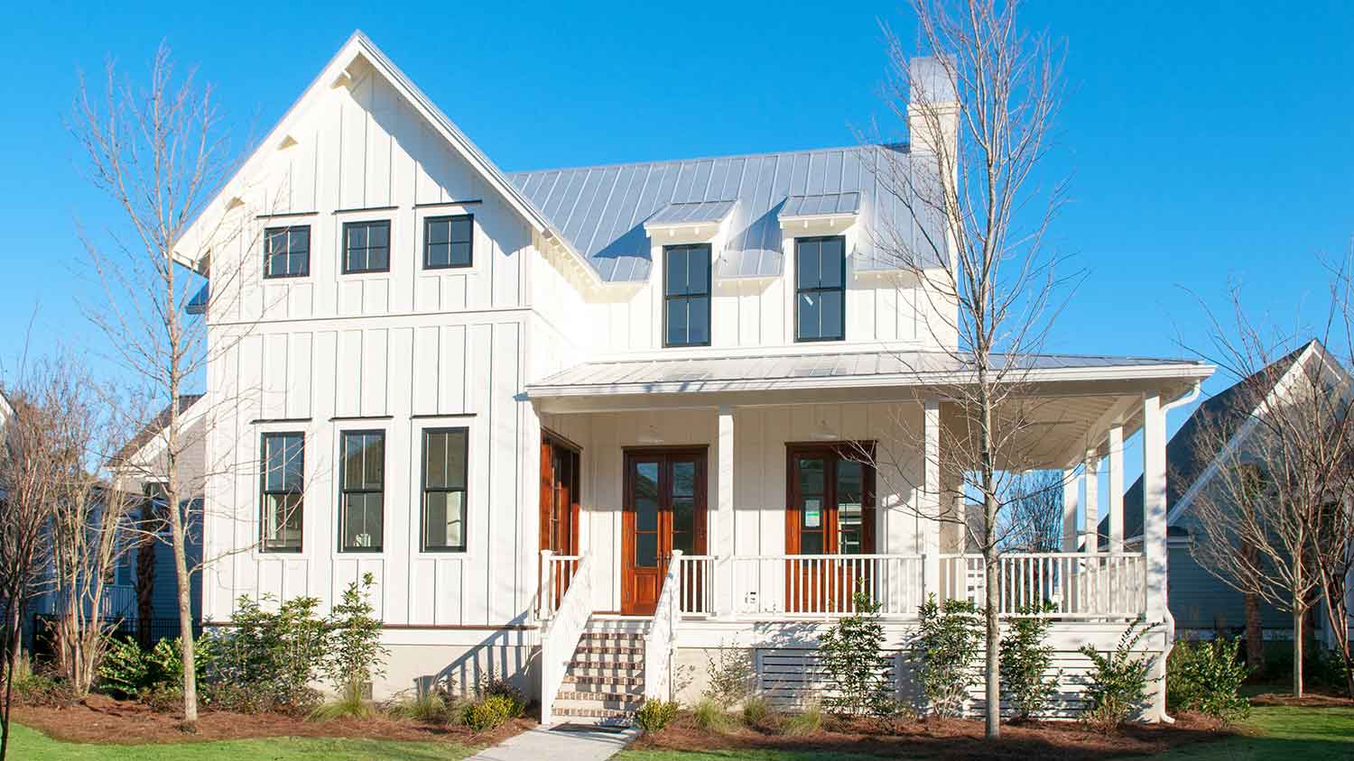 Two story modern farmhouse exterior