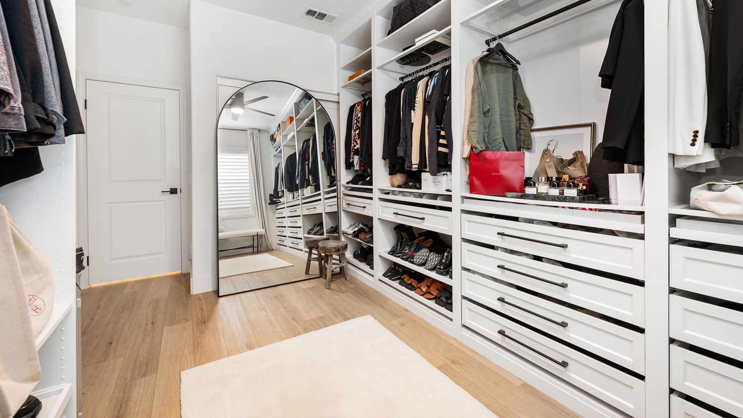 modern walk in closet