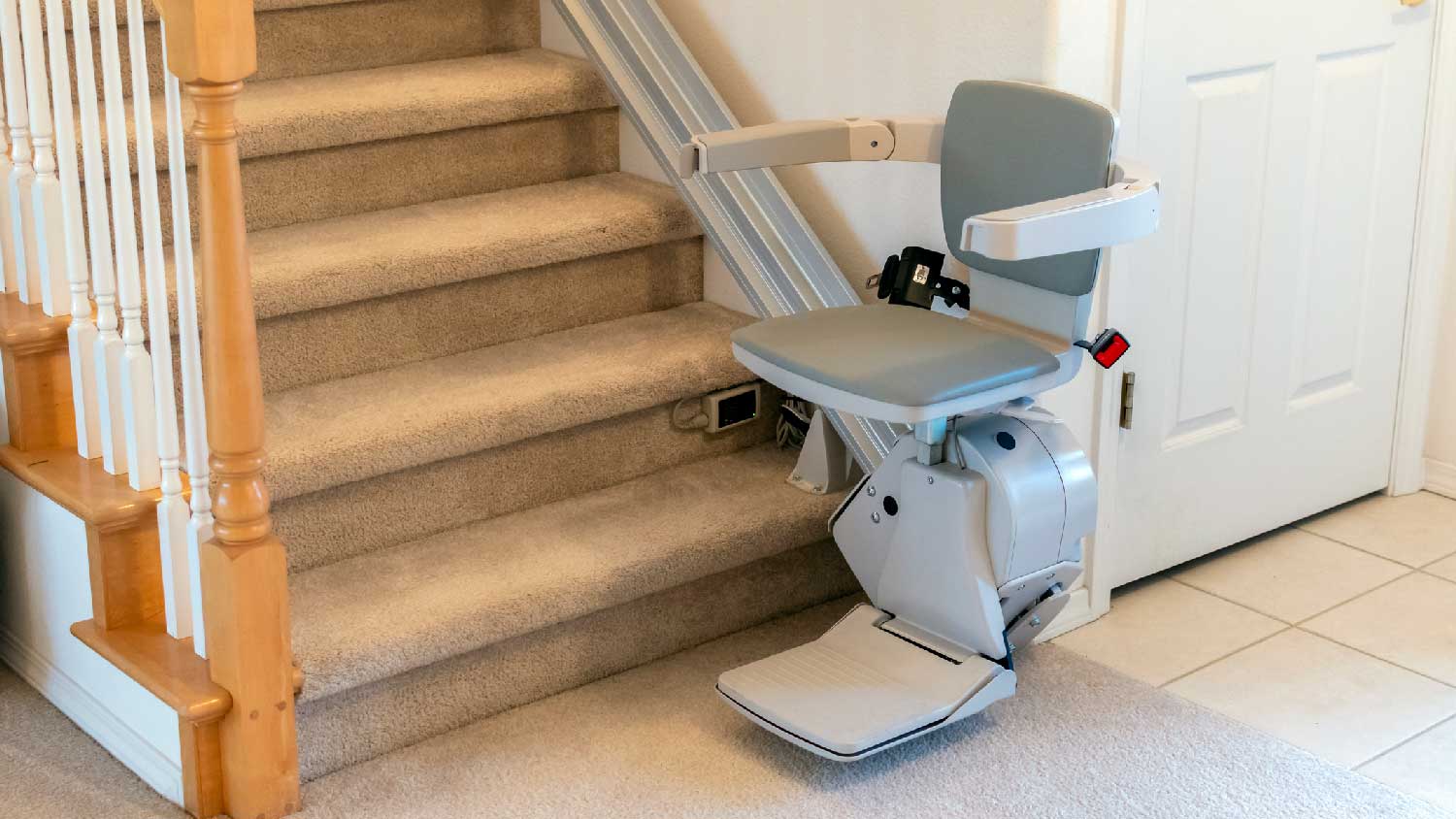 A motorized stair lift