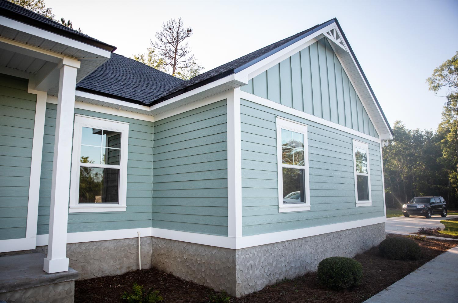 New construction house sitting on crawlspace