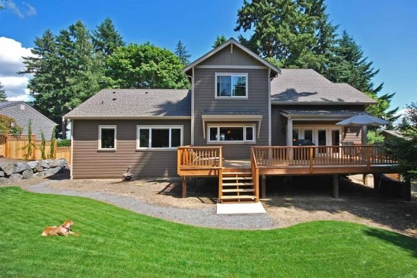 home with deck