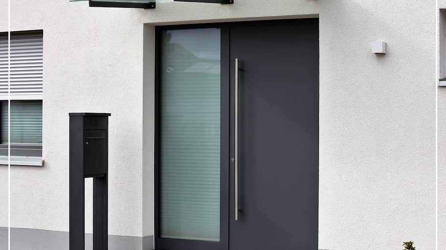 off-black color front door