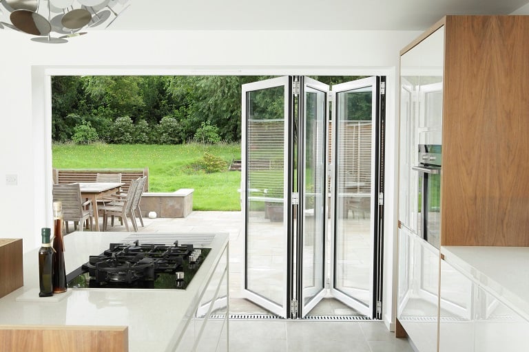 Open patio doors