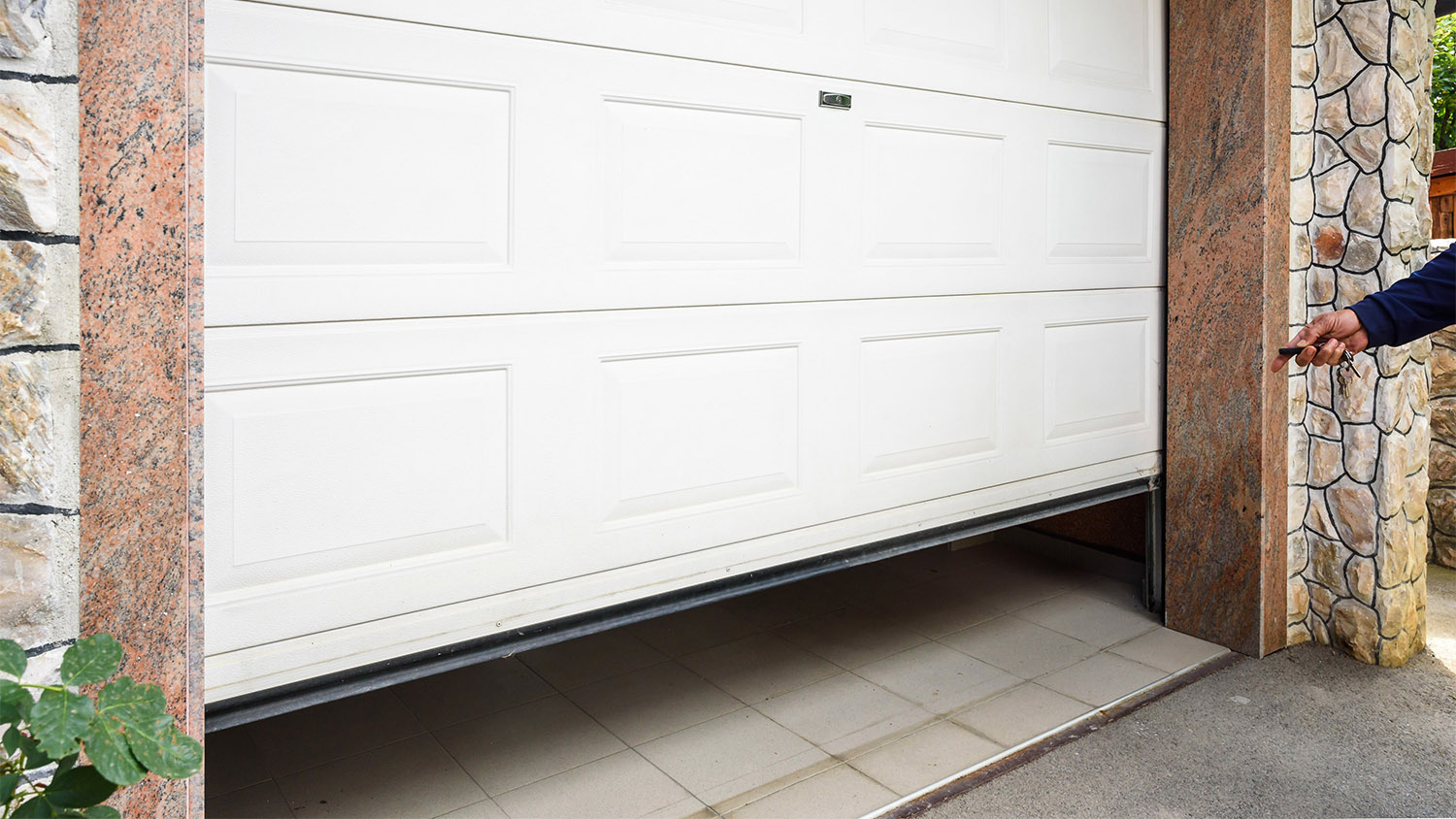 opening garage door with remote