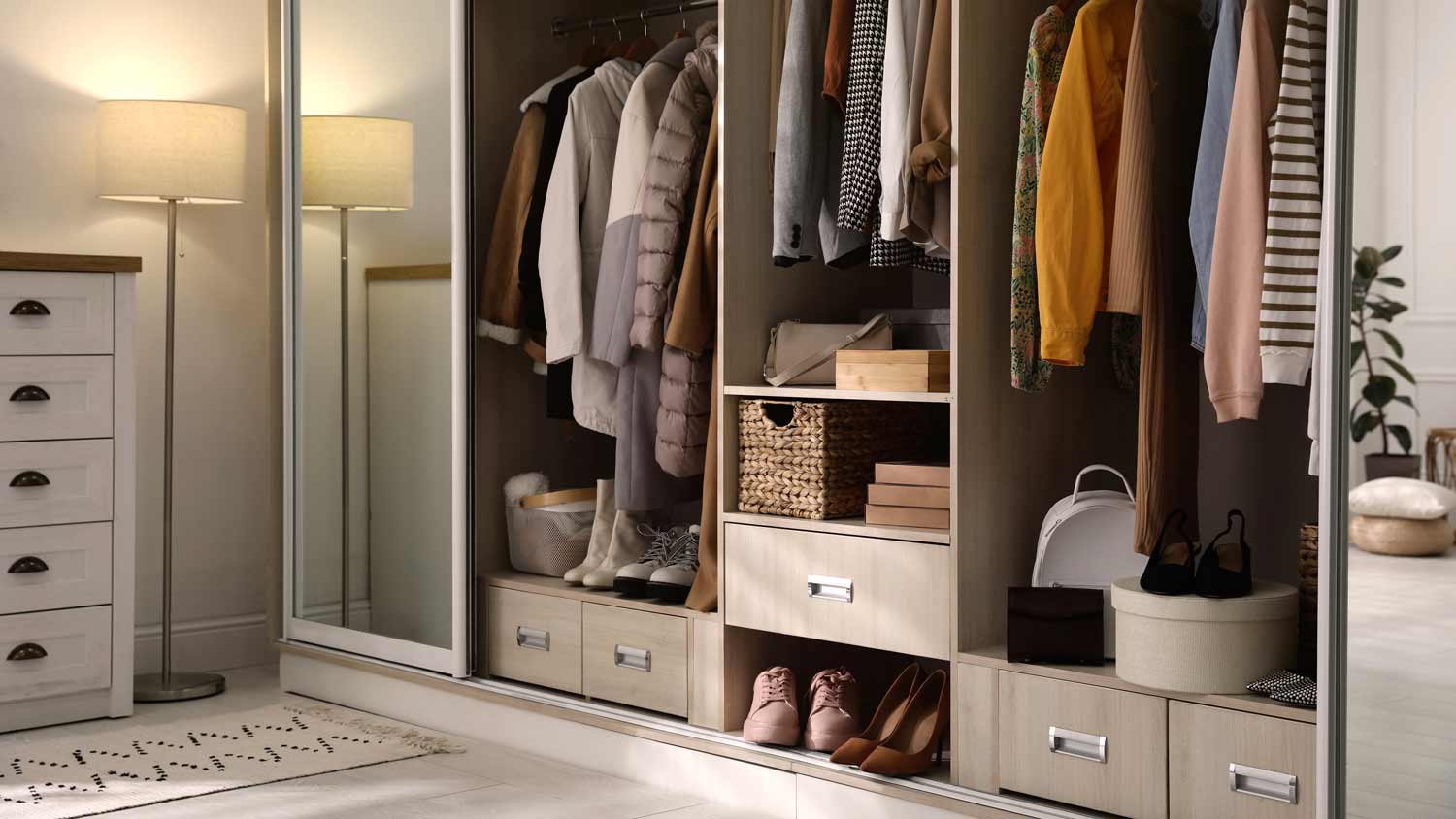 organized built in wardrobe