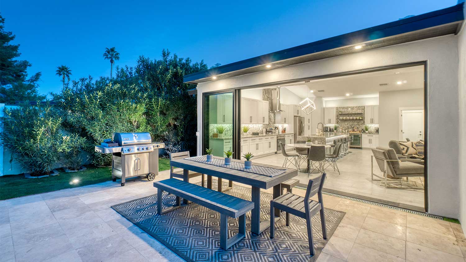 A view of an outdoor living area