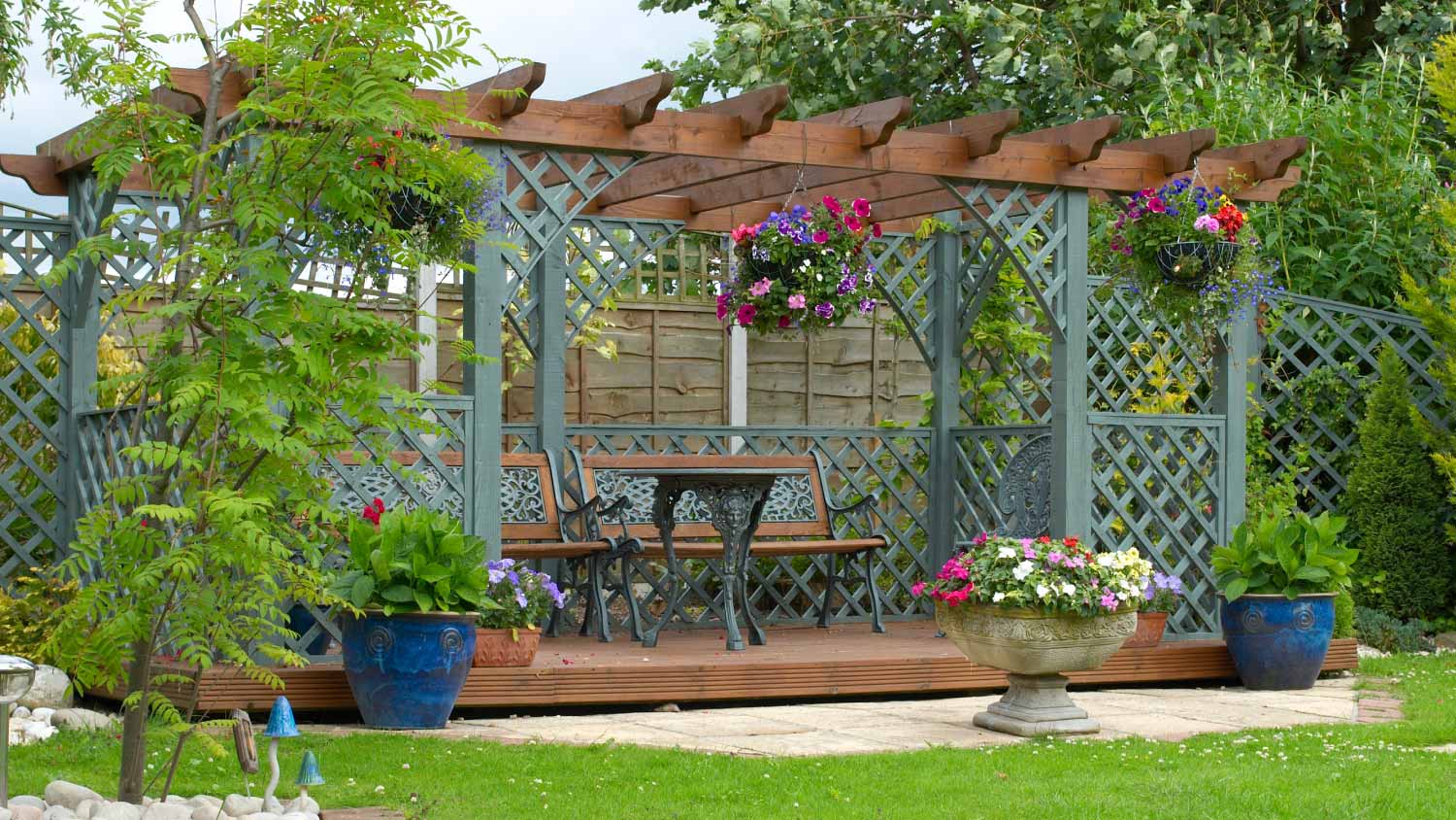 An outdoor nice pergola