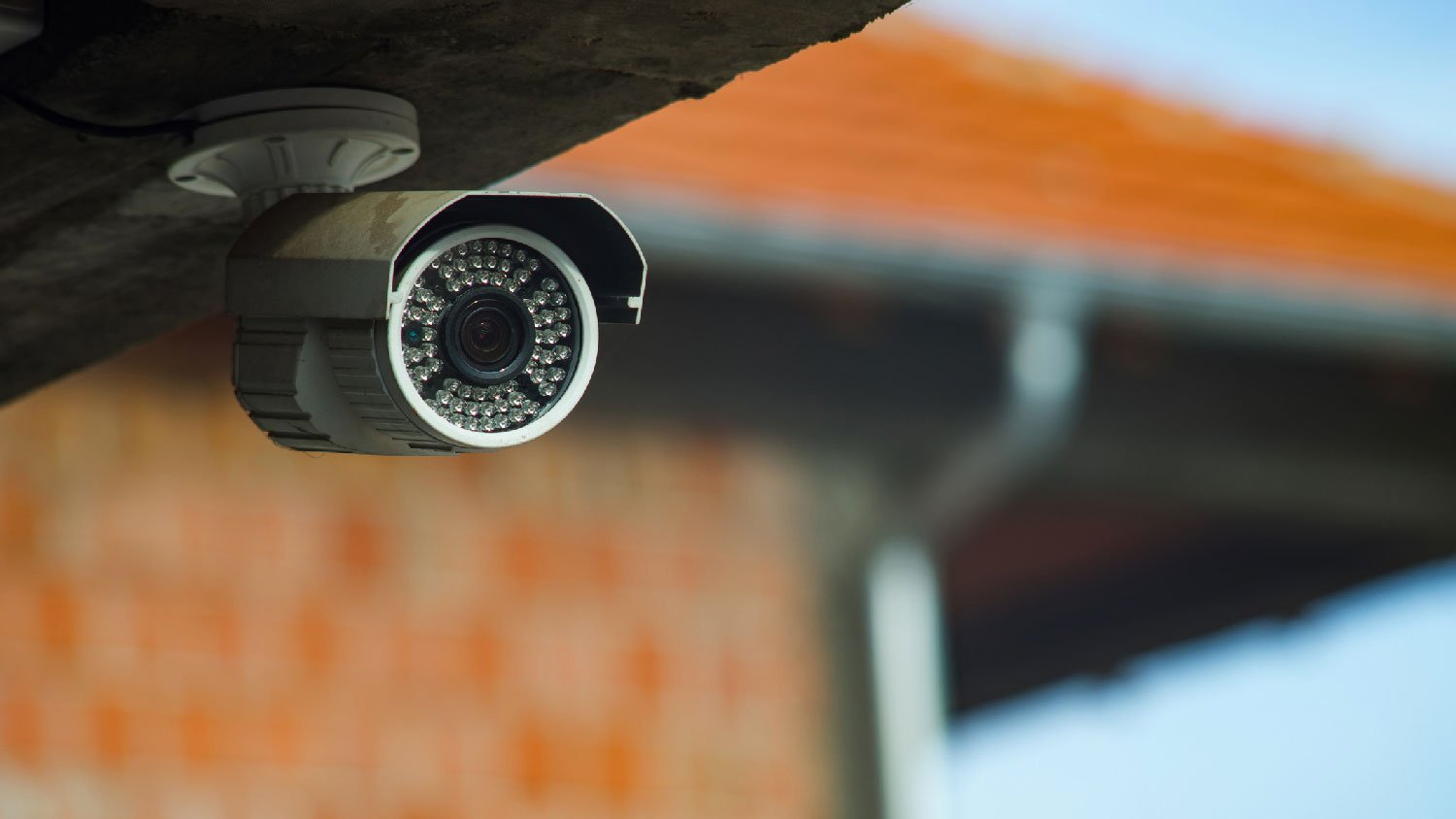 An outdoor security camera