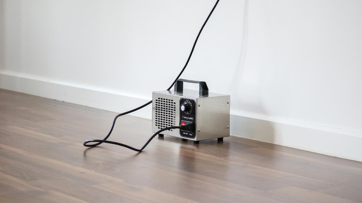 An ozone treatment machine in a room
