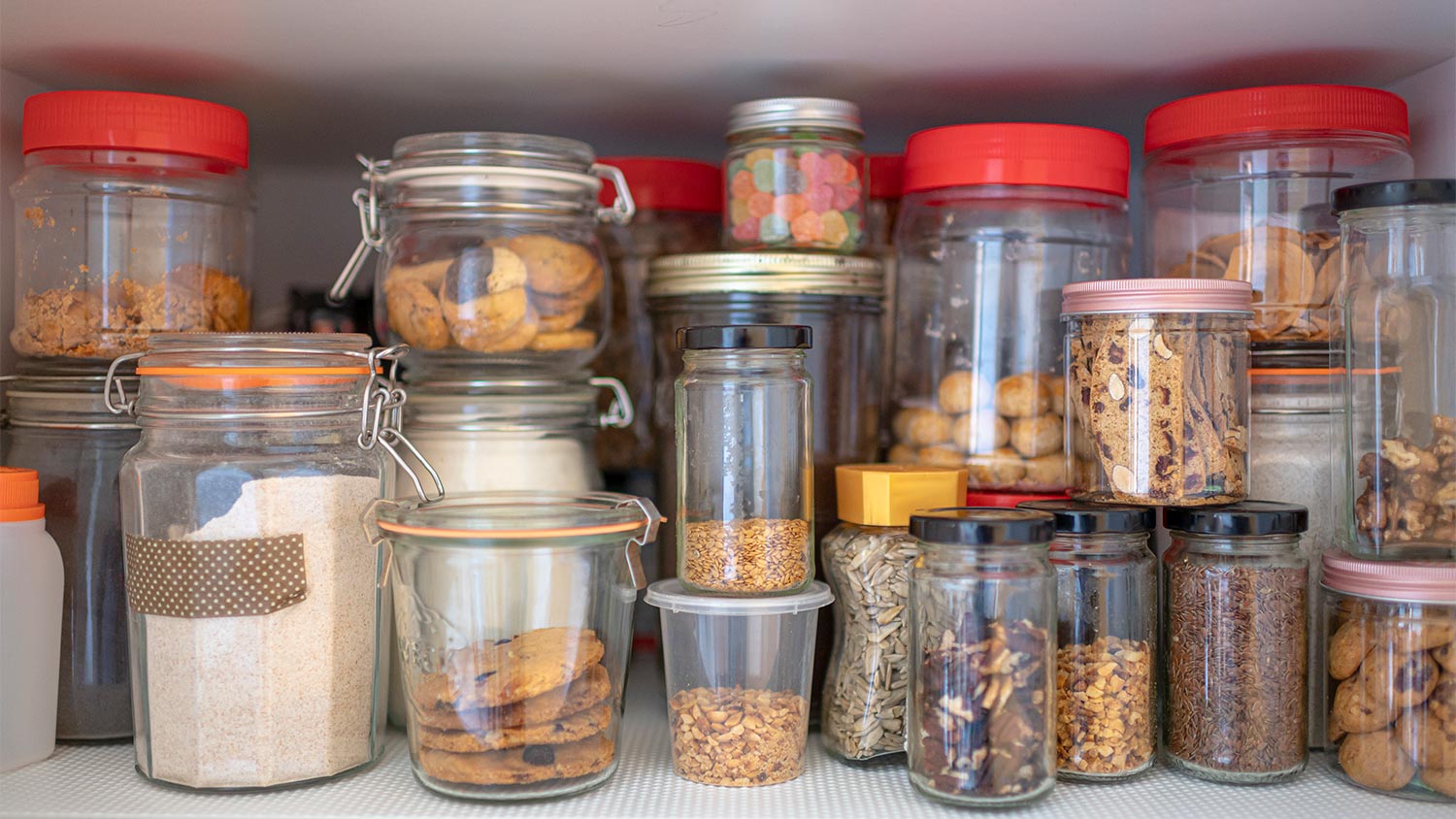 Food in food storage containers