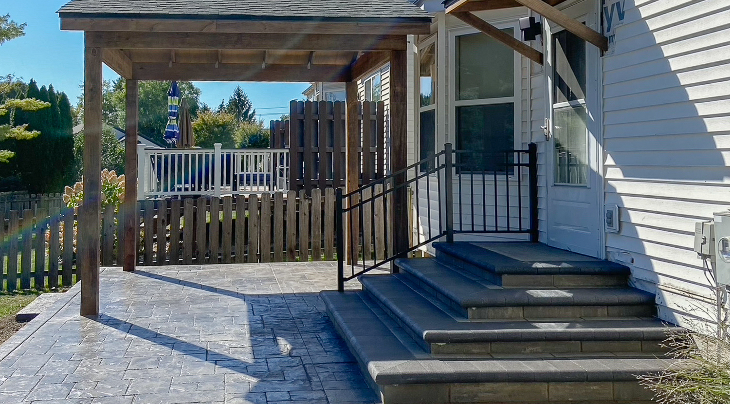 Patio and pavers stairs