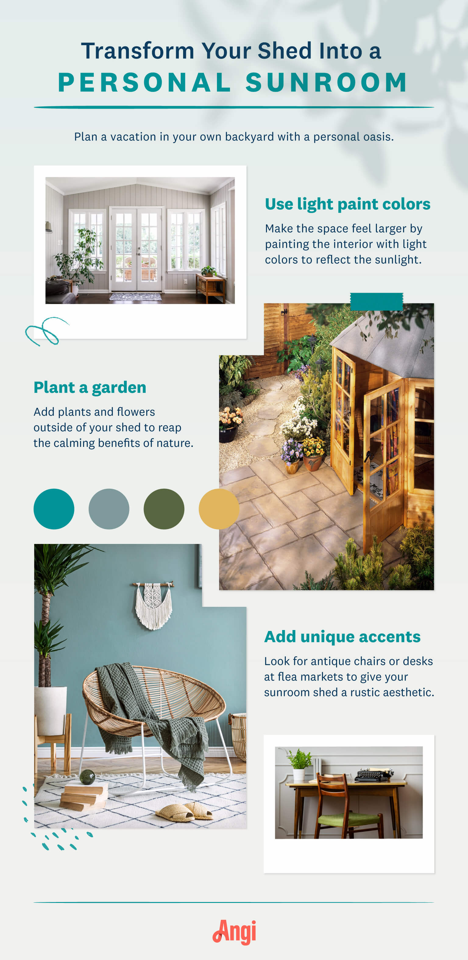 personal sunroom ideas infographic 