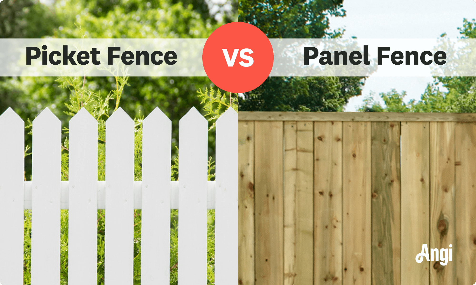 Picket fence versus panel fence compared visually