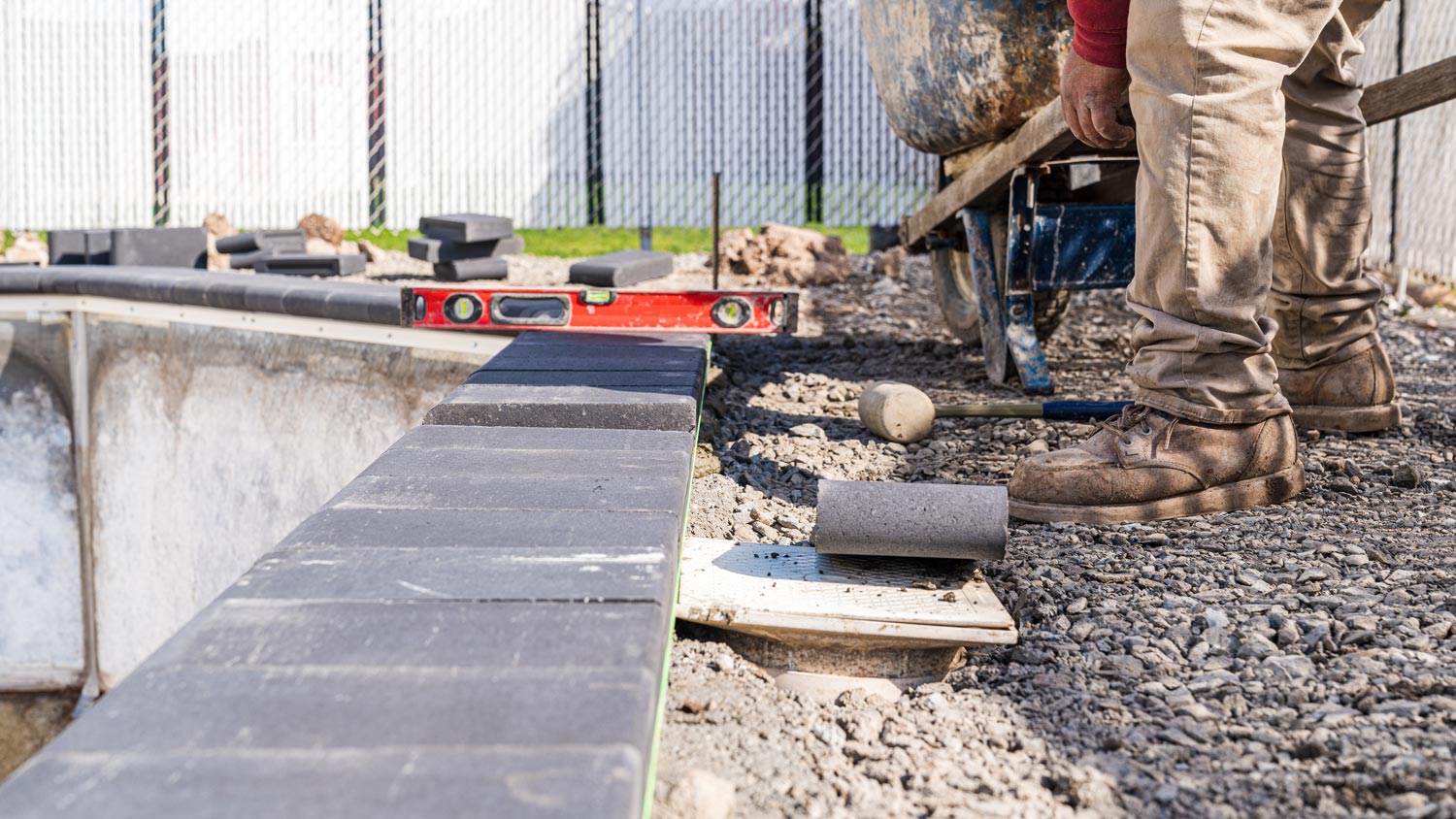 Construction on new pool construction project