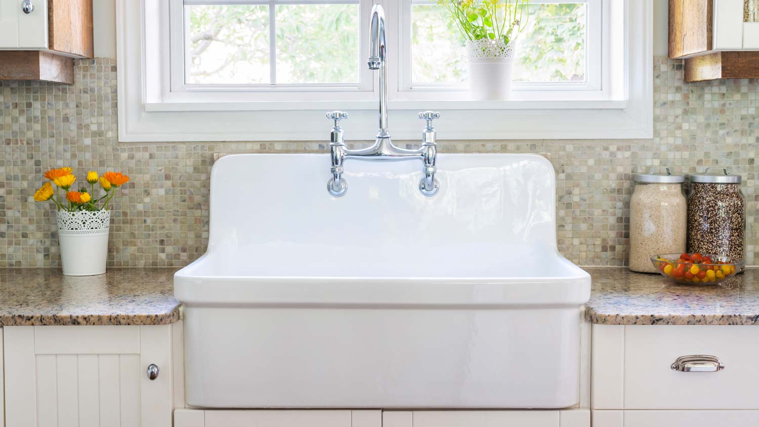 Porcelain kitchen sink