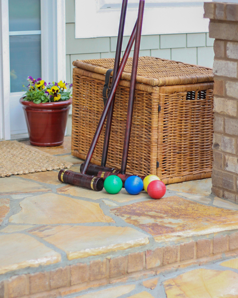 trunk on front porch
