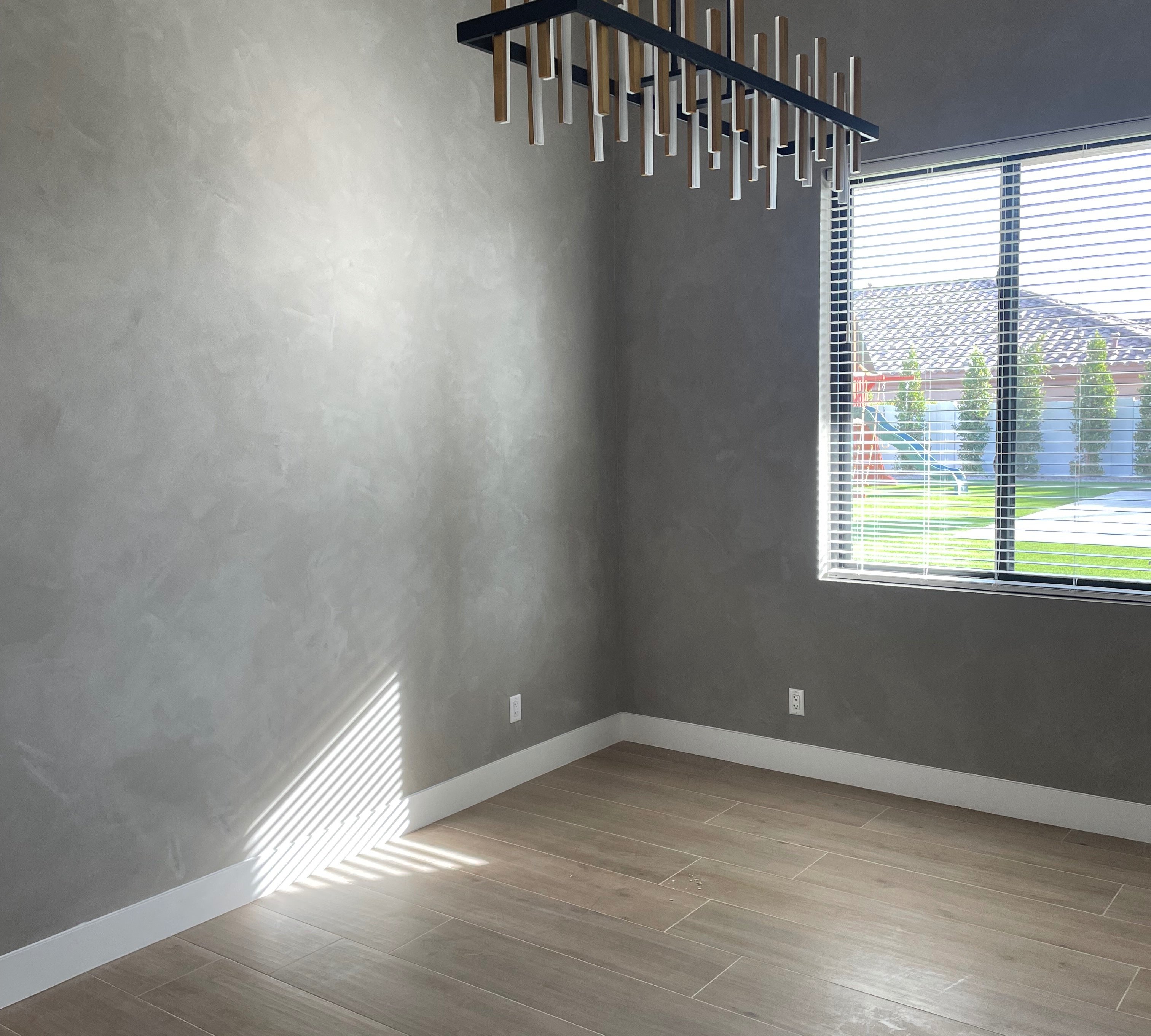 Room with chandelier