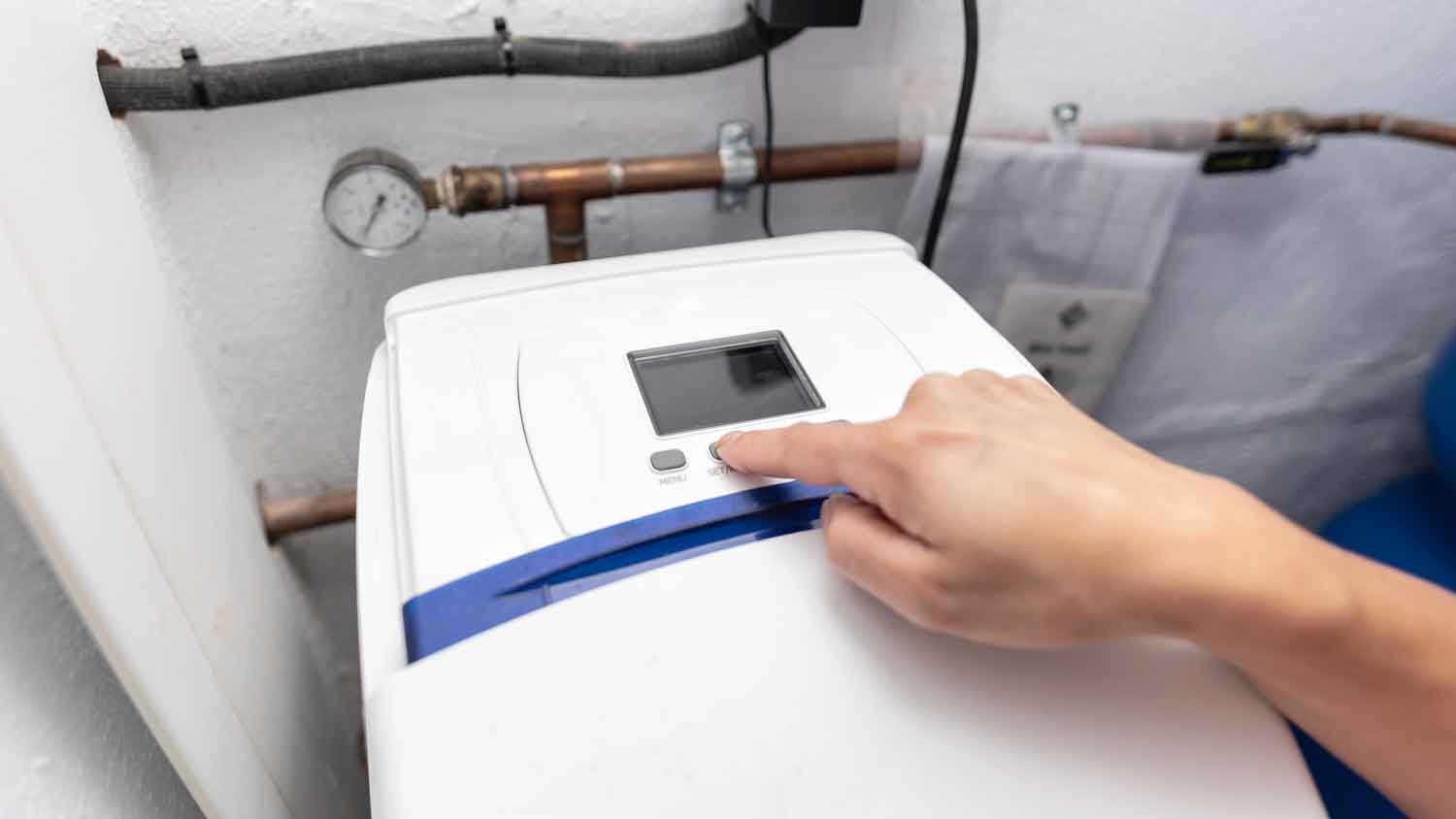 Residential water softener maintenance