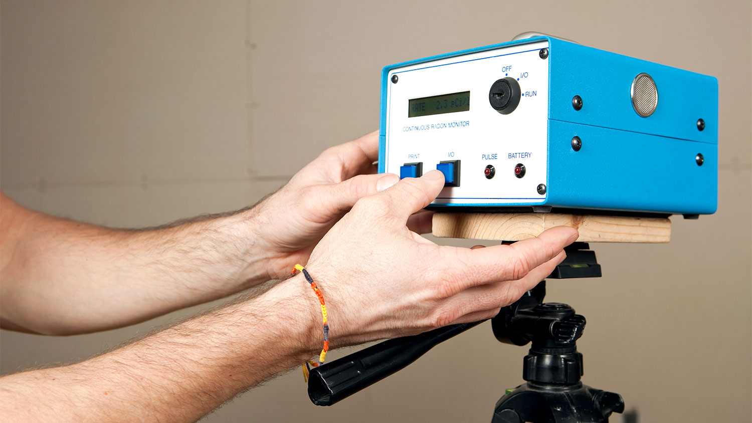 Radon testing equipment